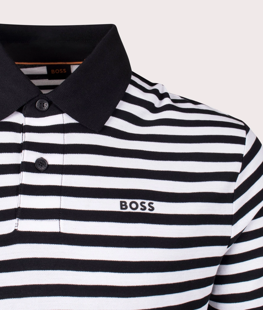 Hugo Boss Mens Pales Stripe Polo Shirt